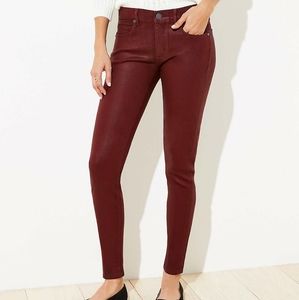 Loft | Red Coated Slim Pocket Skinny Jeans